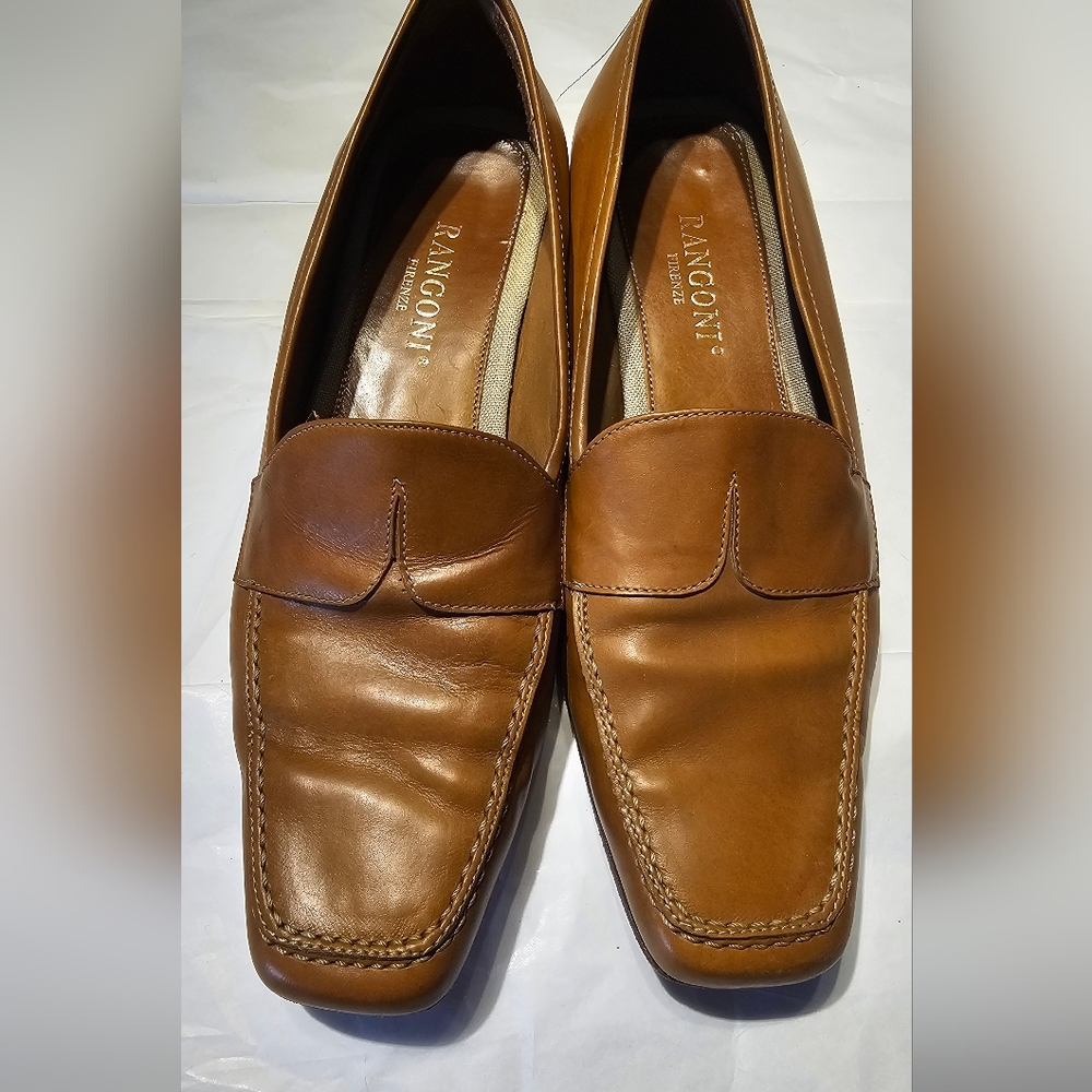 Women's Rangoni Firenze Made In Italy Leather Loafers Size 7.5 - Picture 2 of 11